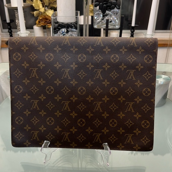 Vintage LV Louis Vuitton Document Portfolio Carrier Monogram Brown - Picture 3 of 13